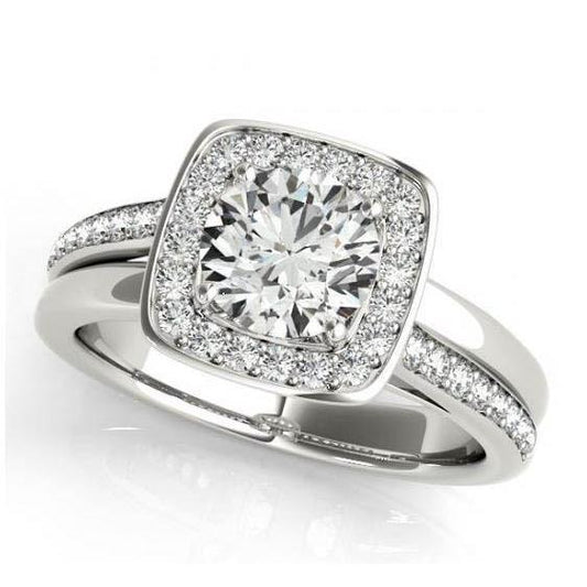 natural round diamond 1.50ct ring front view