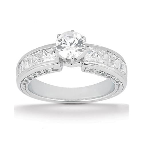 Real Diamond Engagement Ring 4.76 Carat Princess