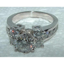 Real Diamond Engagement Ring And Band Set 4.76 Carats White Gold 14K