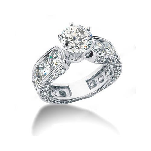 Real Diamond Engagement Ring Band Set Gold Fancy Ring 8.50 Carats