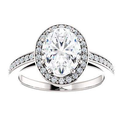 natural round diamond 3.70ct ring side angle