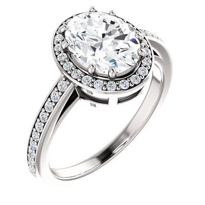 natural round diamond 3.70ct ring front view