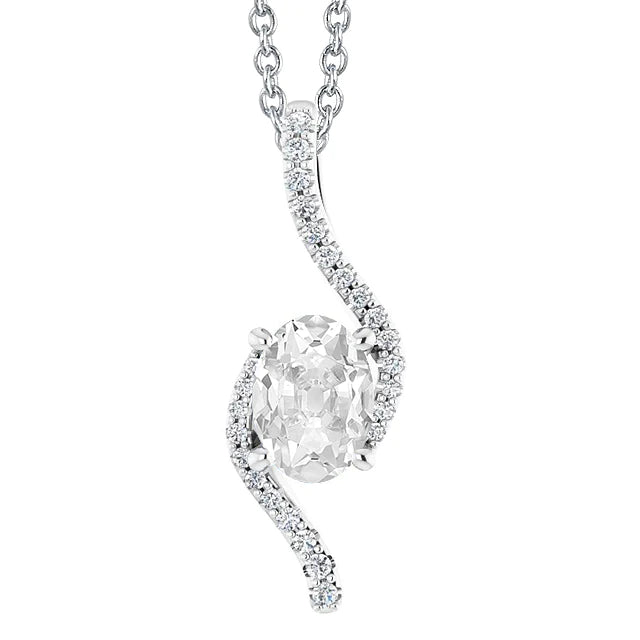 Real Diamond Pendant Round & Oval Cut Old Miner 3.50 Carats Gold Jewelry