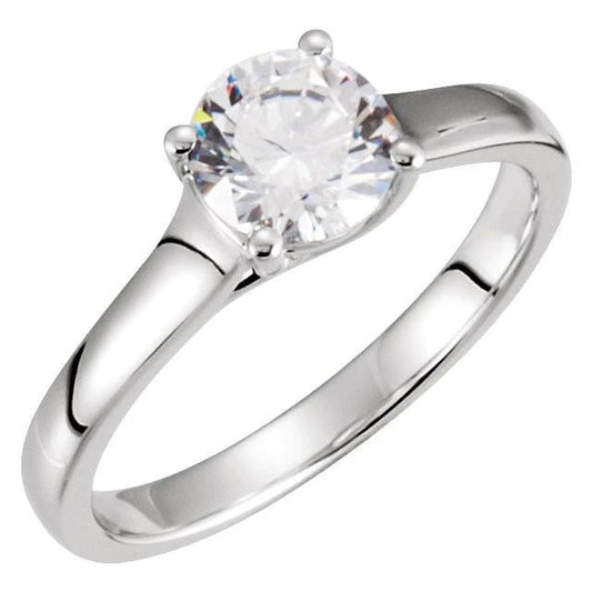 natural round diamond 1.65ct ring front view