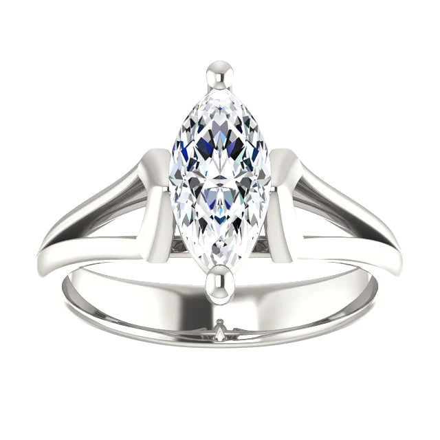Real Diamond Solitaire Ring 1.50 Carats Basket Setting Women Jewelry