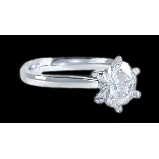 natural round diamond 2ct ring front view