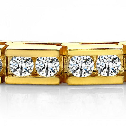 Real Diamonds Classic Style Tennis Bracelet 3.30 Carats 14K