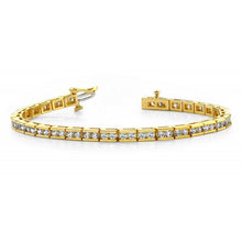 Real Diamonds Classic Style Tennis Bracelet 14K Yellow Gold