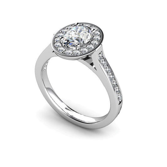 natural round diamond 1.75ct ring front view