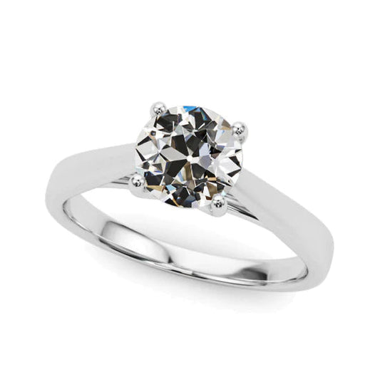 natural round diamond 1.50ct ring front view
