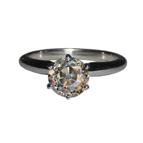 natural round diamond 1ct ring front view