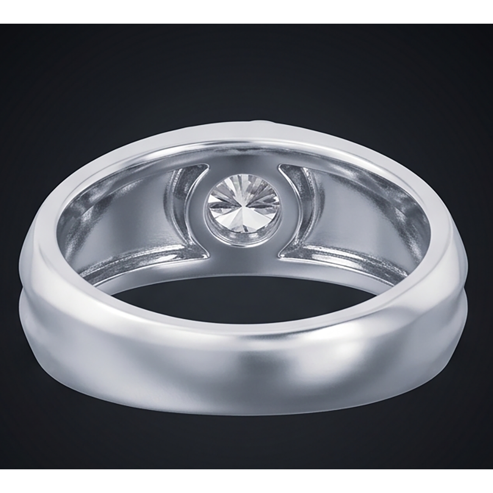 Real Oval Natural Earth Mined Diamond Ring Mens Jewellery Bezel