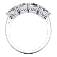 Real Princess Cut Diamond Anniversary Ring Band 3 Carats