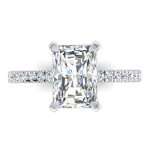Real Radiant Pave Diamond Ring