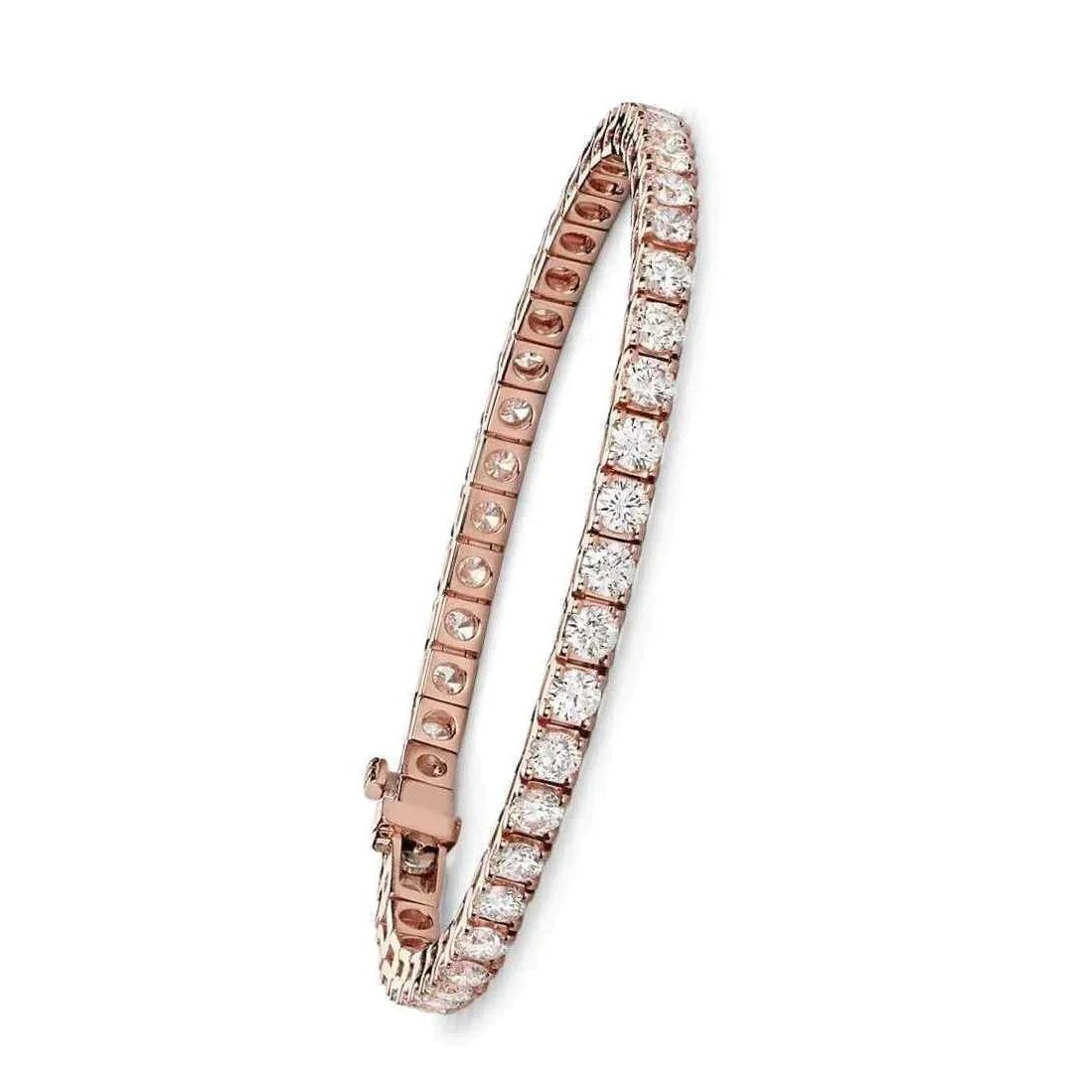 Real Rose Gold Real Diamond Bracelet For Women