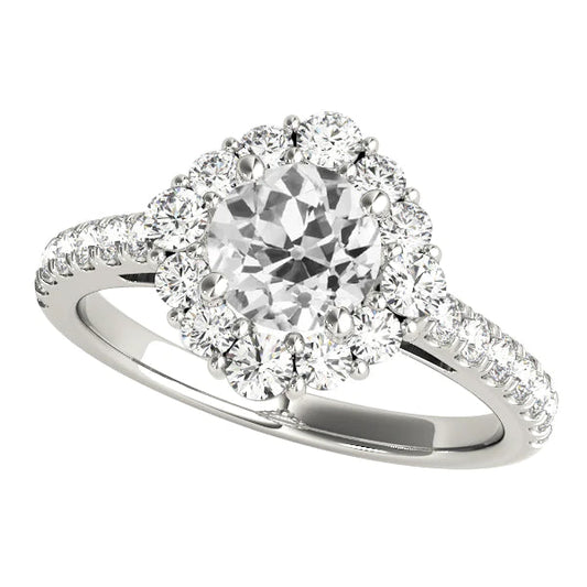 natural round diamond 4.50ct ring front view