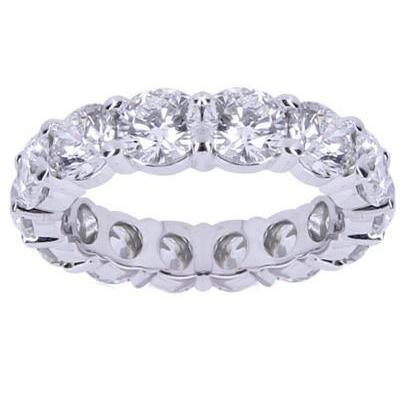 Round Natural Earth Mined Diamond Wedding Band Ring White Gold 14K 7 Carats