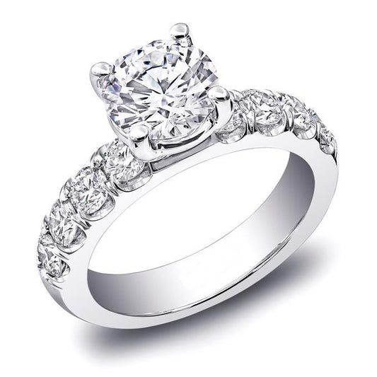 natural round diamond 2.70ct ring front view