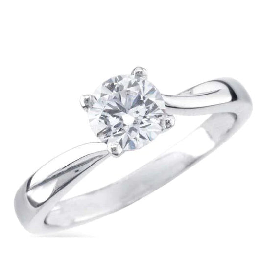 natural round diamond 1.75ct ring front view
