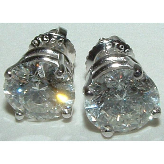 Real Solitaires Diamond Stud Earrings