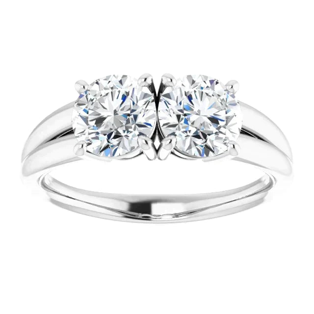 Real Two Stone Real Diamond