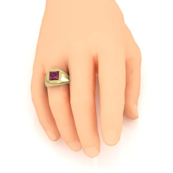 Red Ruby Signet Ring