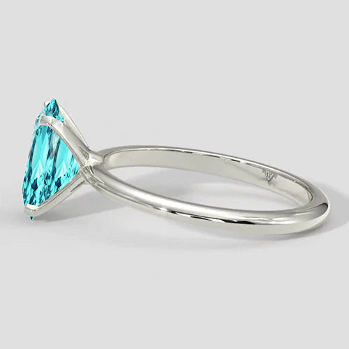 Ring Paraiba Tourmaline 2.50 Carats Oval Cut