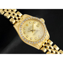 Rolex Datejust 26 mm Champagne Diamond Dial President Watch Yellow Gold
