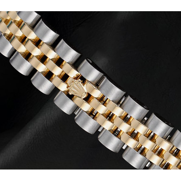 Rolex Datejust Champagne Diamond Dial Hidden Clasp Quick Set 26 mm Two Tone Watch