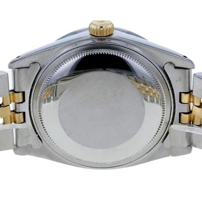 Rolex Datejust Gents Watch Diamond Bezel Gold And Ss Bracelet QUICK SET