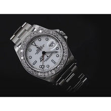 Rolex Gents Explorer Ii Watch White Dial-Custom Diamond Bezel Ss