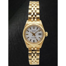 Rolex Lady-Datejust White Stick Dial President Style Bracelet Yellow Gold Watch