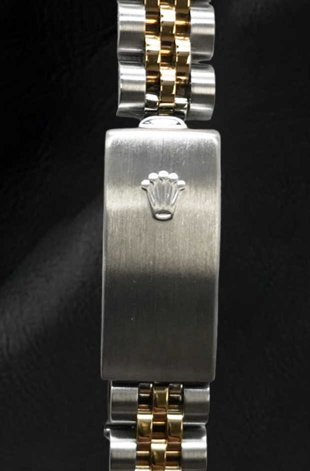 Rolex Year 2001 Datejust Gray Mother Of Pearl Diamond Dial 26 mm Two Tone Watch