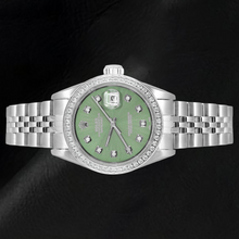 Rolex Datejust 26 mm Olive Green Diamond Dial Stainless Steel Watch