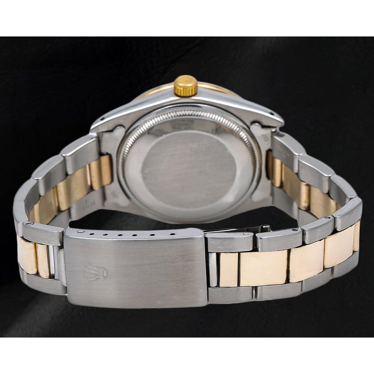 Rolex Datejust 31 mm Pink Mother Of Pearl Diamond Dial Two Tone Oyster Bracelet Watch