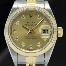 Rolex Datejust Champagne Diamond Dial 26 mm Year 2001 Two Tone Watch