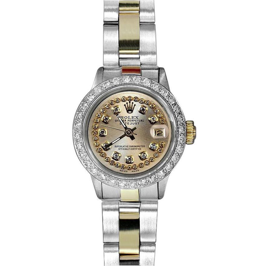 Rolex Datejust Diamond Bezel Two Tone