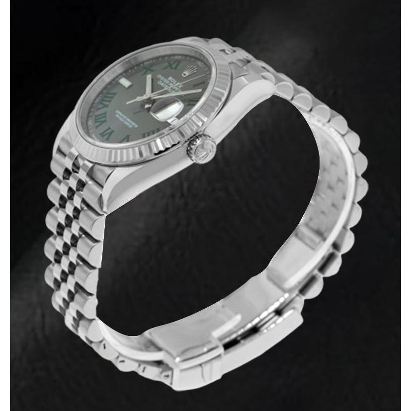 Rolex Datejust Grey Wimbledon Roman Dial 36 mm Stainelss Steel Watch