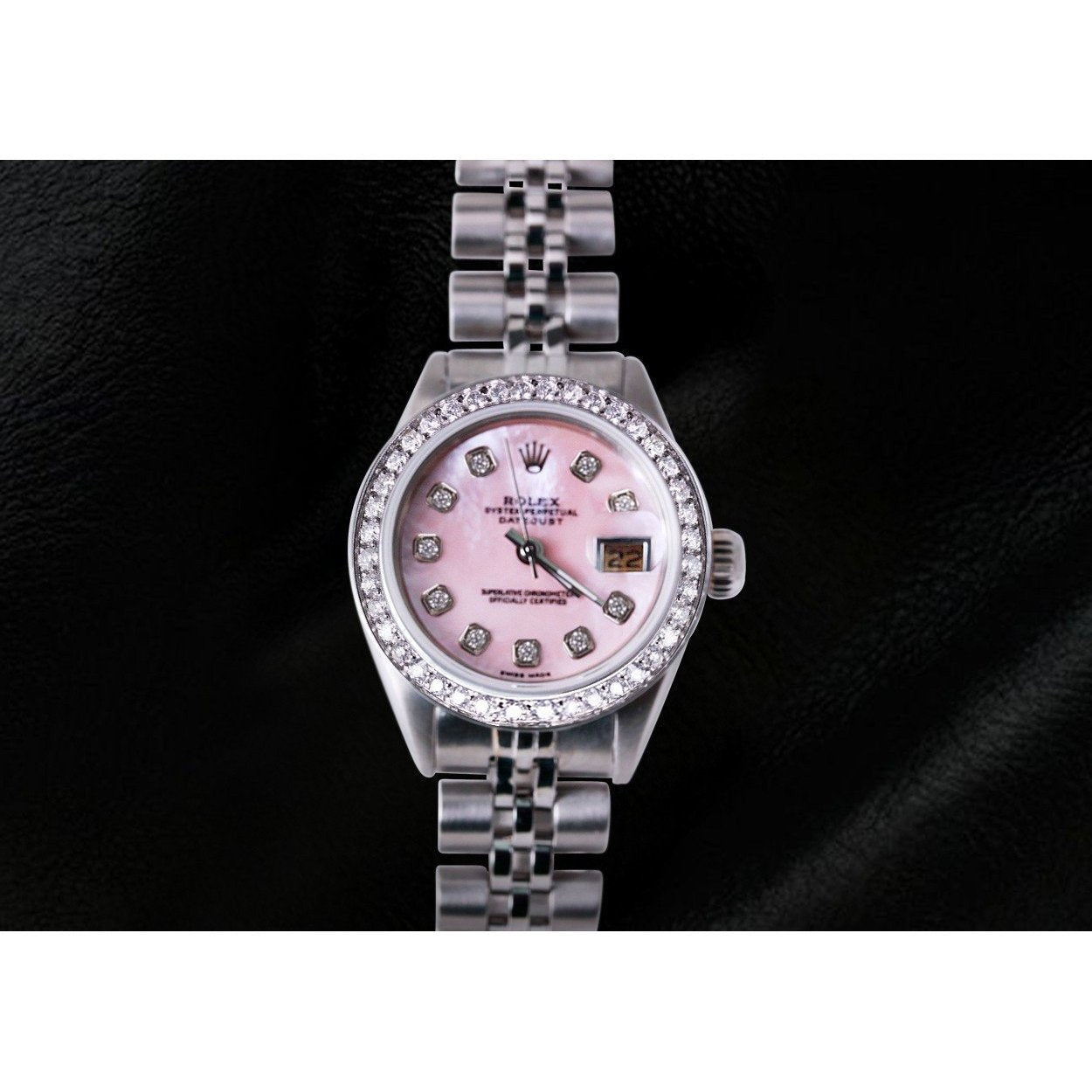 Womens rolex datejust pink face on sale