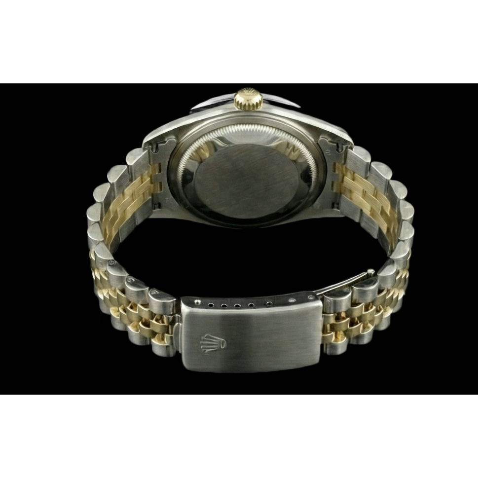 Rolex Dj Quick Set No Holes Diamond Bezel Black Dial Ss Bracelet