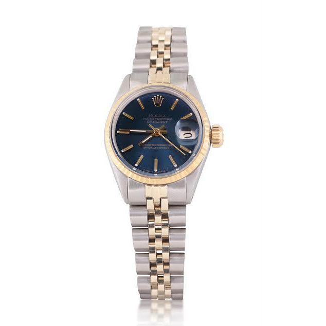 Rolex Ladies Datejust Watch Fluted Bezel Jubilee Bracelet Ss And Gold