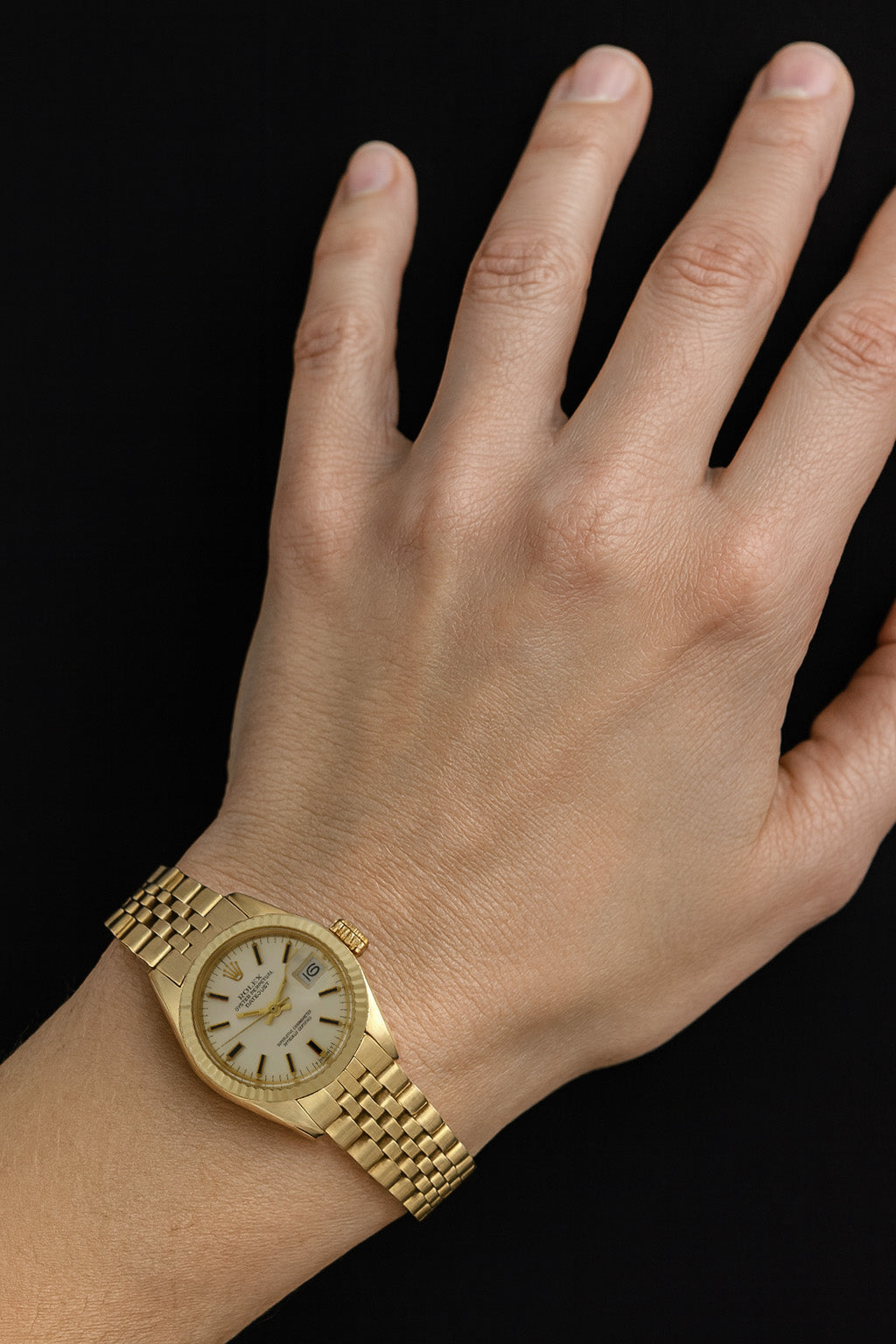 Rolex Lady Datejust 26 mm Yellow Gold President Style Watch P4