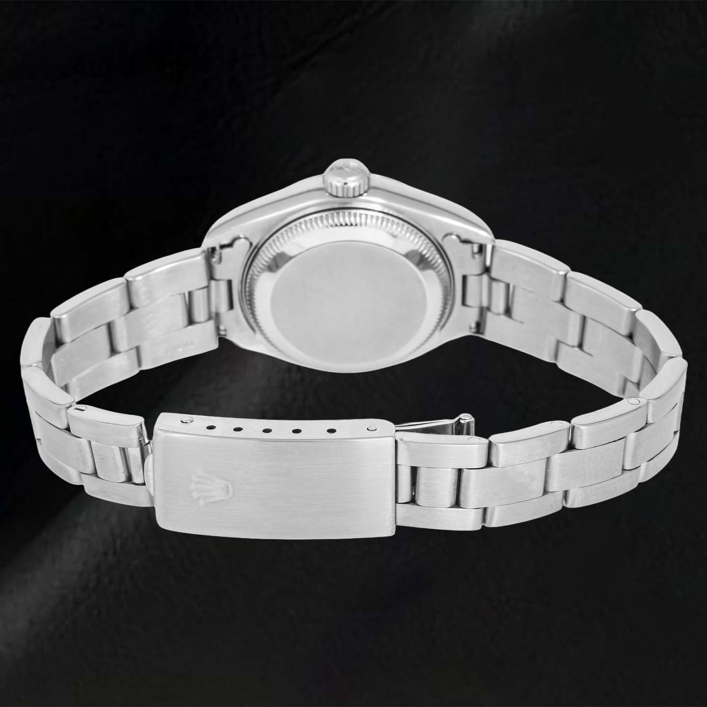 Rolex Oyster Perpetual 76094 26mm Black Arabic Dial Stainless Steel Oyster Bracelet Watch