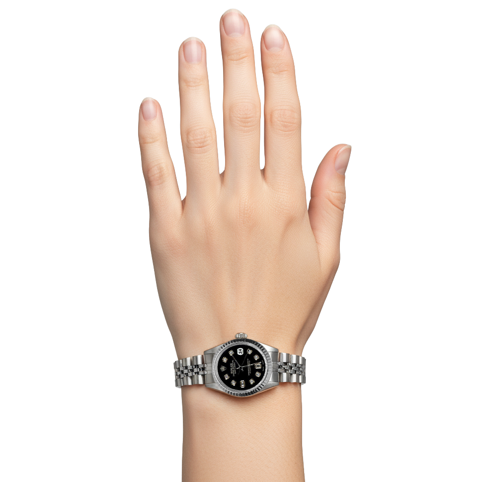 Rolex Stainless Steel Jubilee Bracelet Natural Earth Mined Diamond Dial Datejust Watch