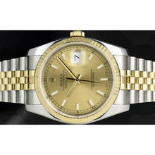 Rolex Stick Dial Datejust Men Watch Ss & Gold Jubilee Bracelet QUICK SET