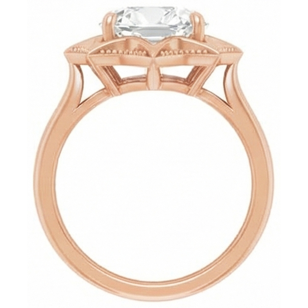Real Diamond Solitaire Engagement Ring – profile view