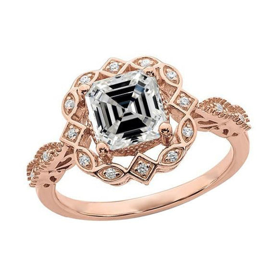 natural round diamond 4.50ct ring front view