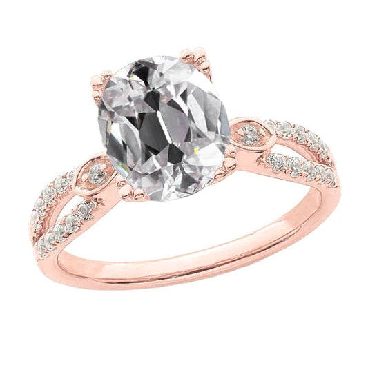 natural round diamond 5.75ct ring front view