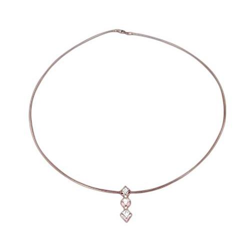 Rose Gold Real Diamond Necklace Journey Pendant 1.5 Ct. Yards Of Diamonds