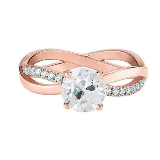 natural round diamond 1.75ct ring front view
